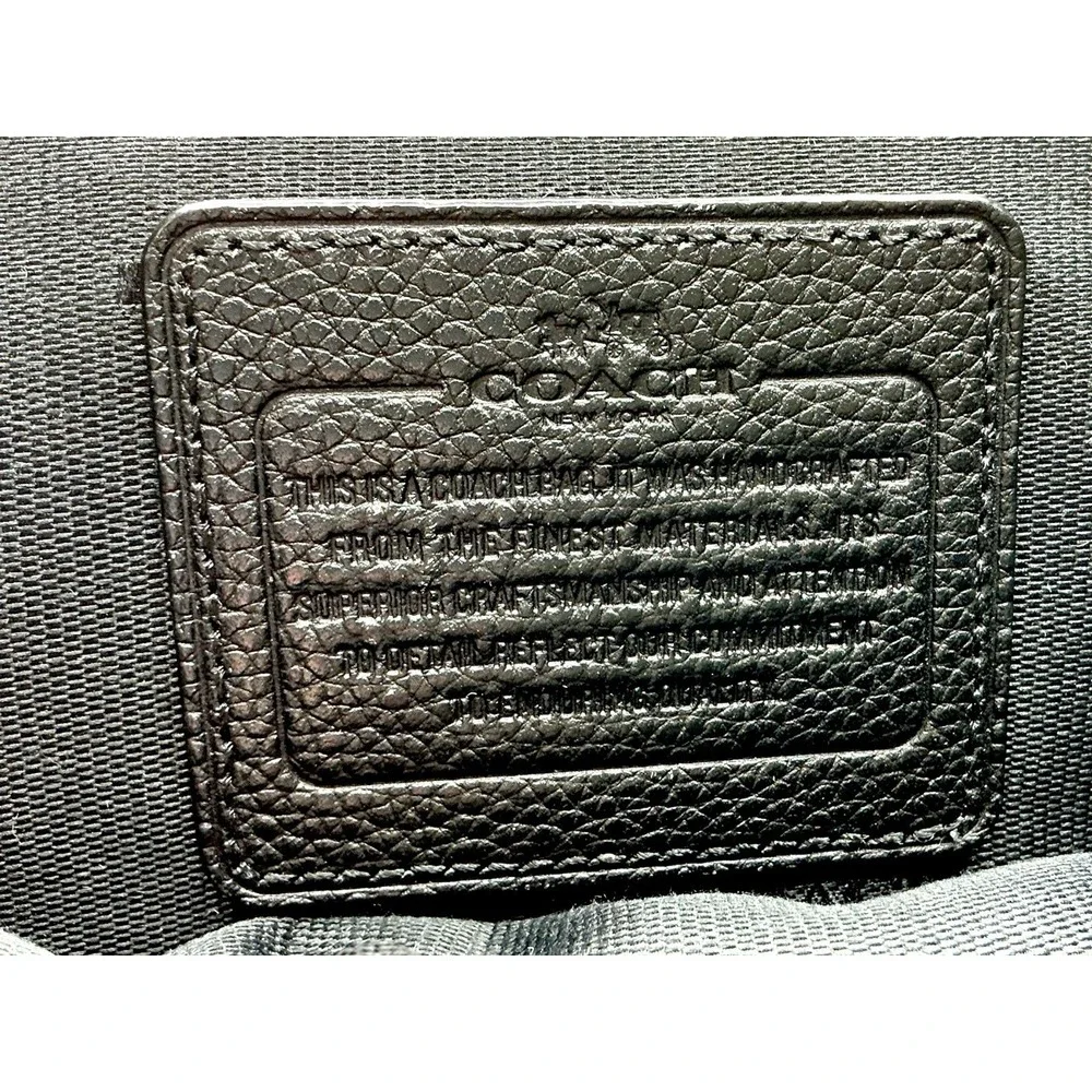 Coach Prairie Satchel Black Soft Pebbled Leather Shoulder Crossbody Bag Purse